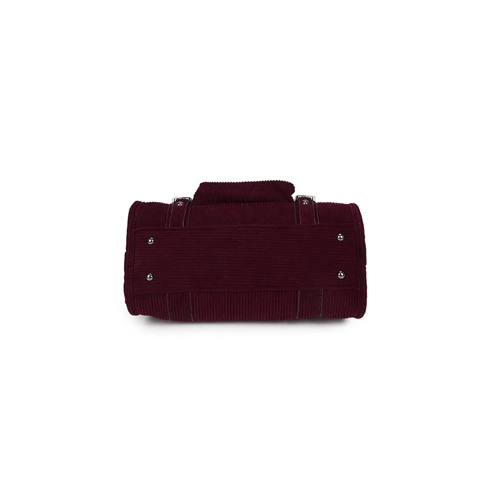 Gallantry La Vinoria sac à main bordeaux velours côtelé