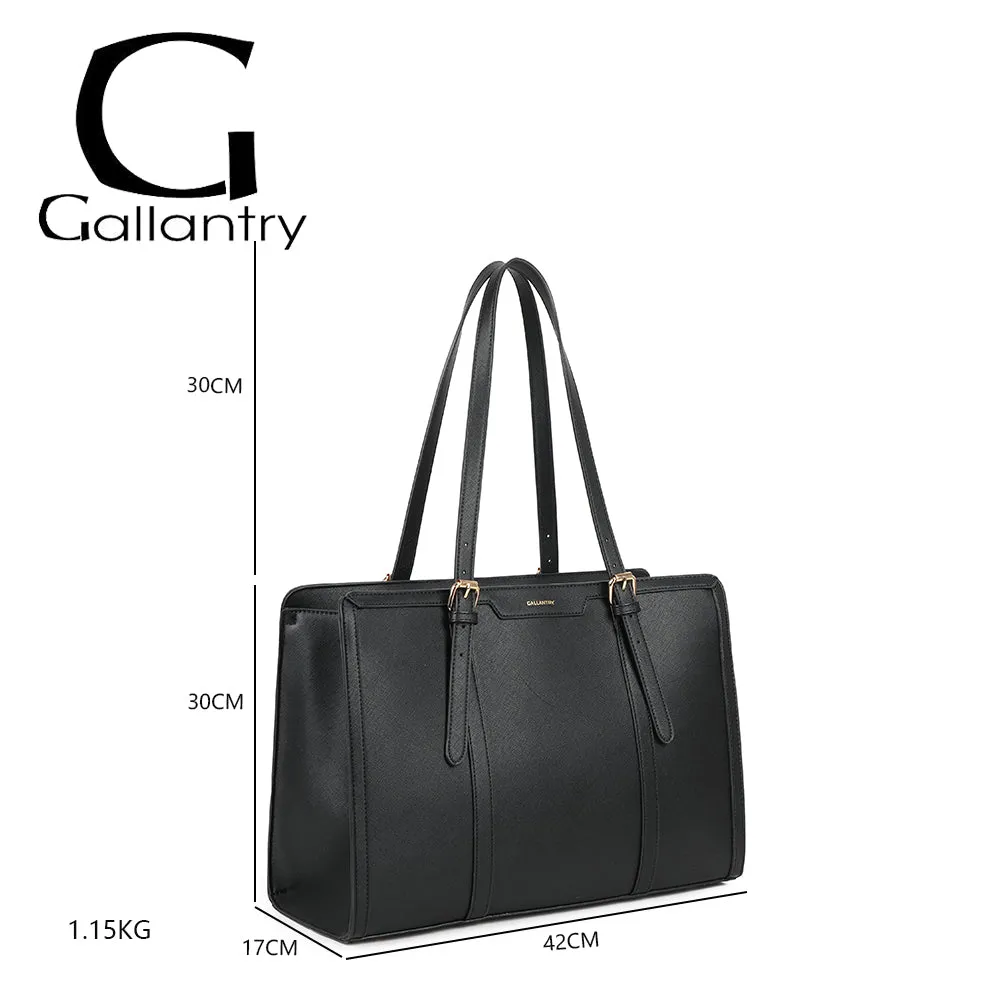 Gallantry Élise Grand Format cabas Noir saffiano
