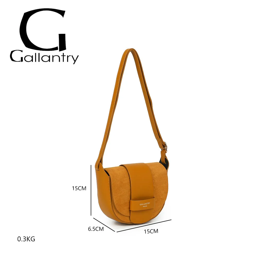 Gallantry Paris Mielia sac demi-lune jaune foncé
