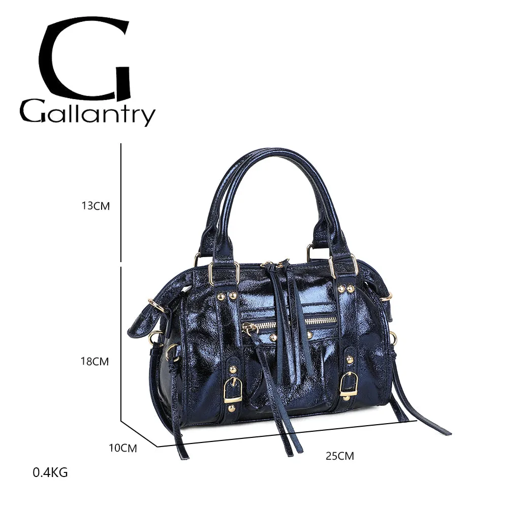 Gallantry Skyla Brillant sac à main bleu foncé métallisé