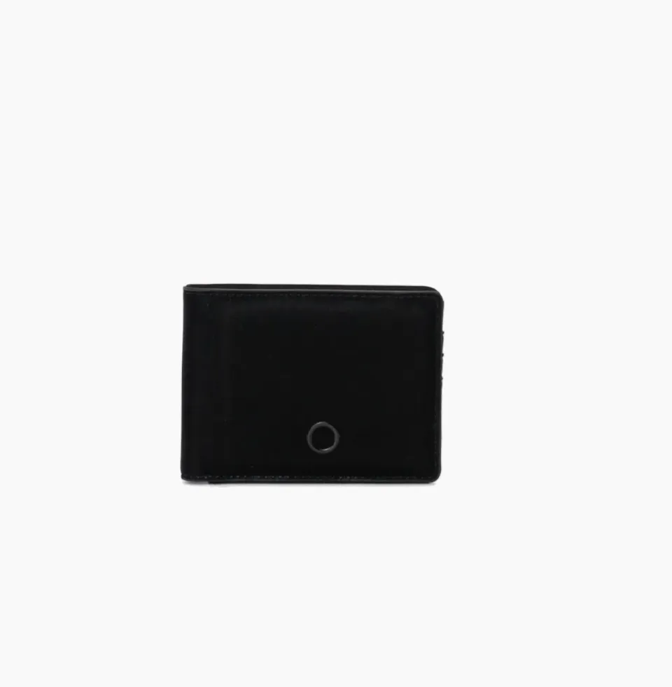 O bag Agrifoglio portefeuille homme noir gommé