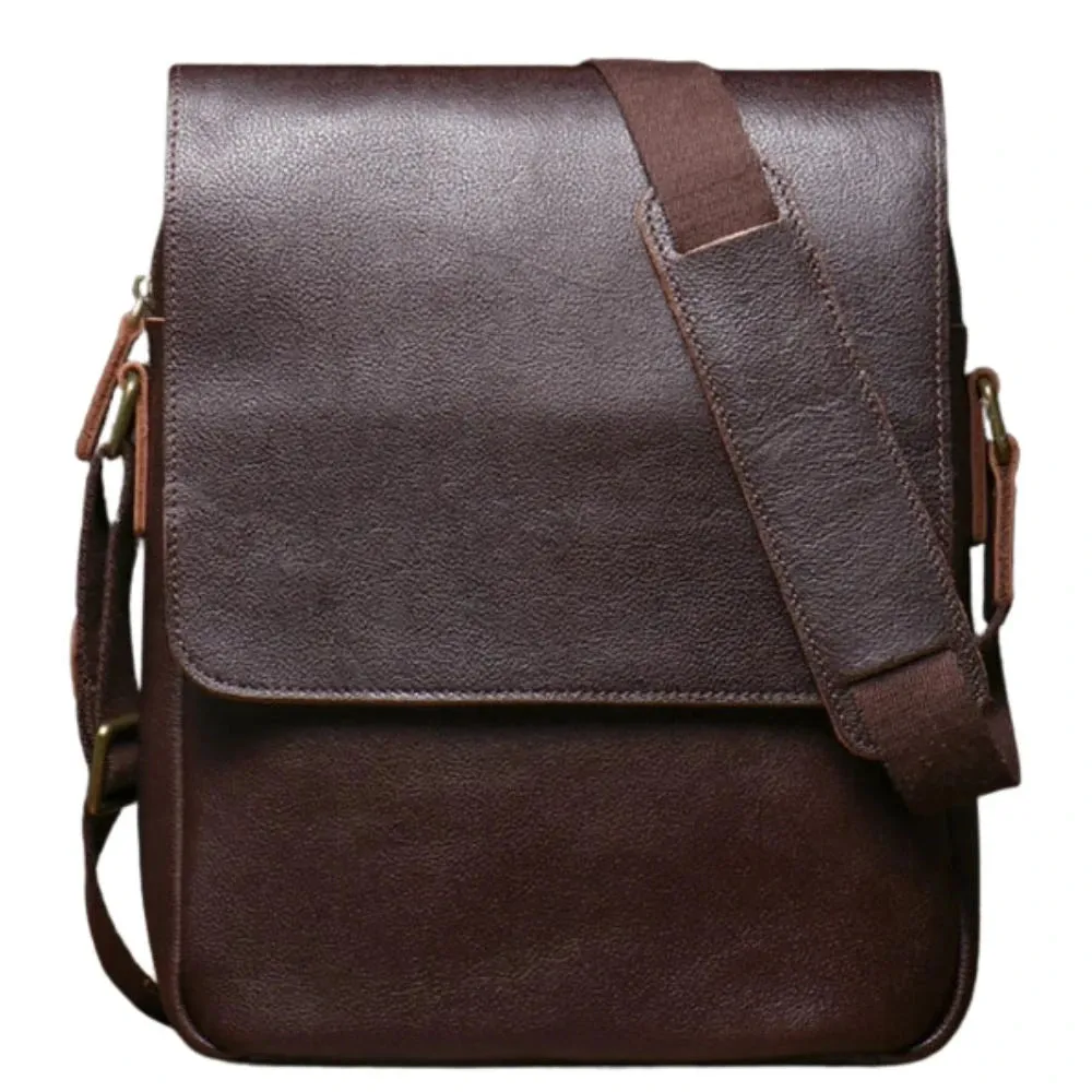 Mon Sacoche Sacoche Luxe Cuir Café Bandoulière Homme