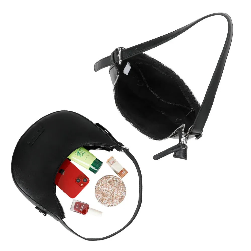 Gallantry Paris Cyra sac demi-lune Noir léger