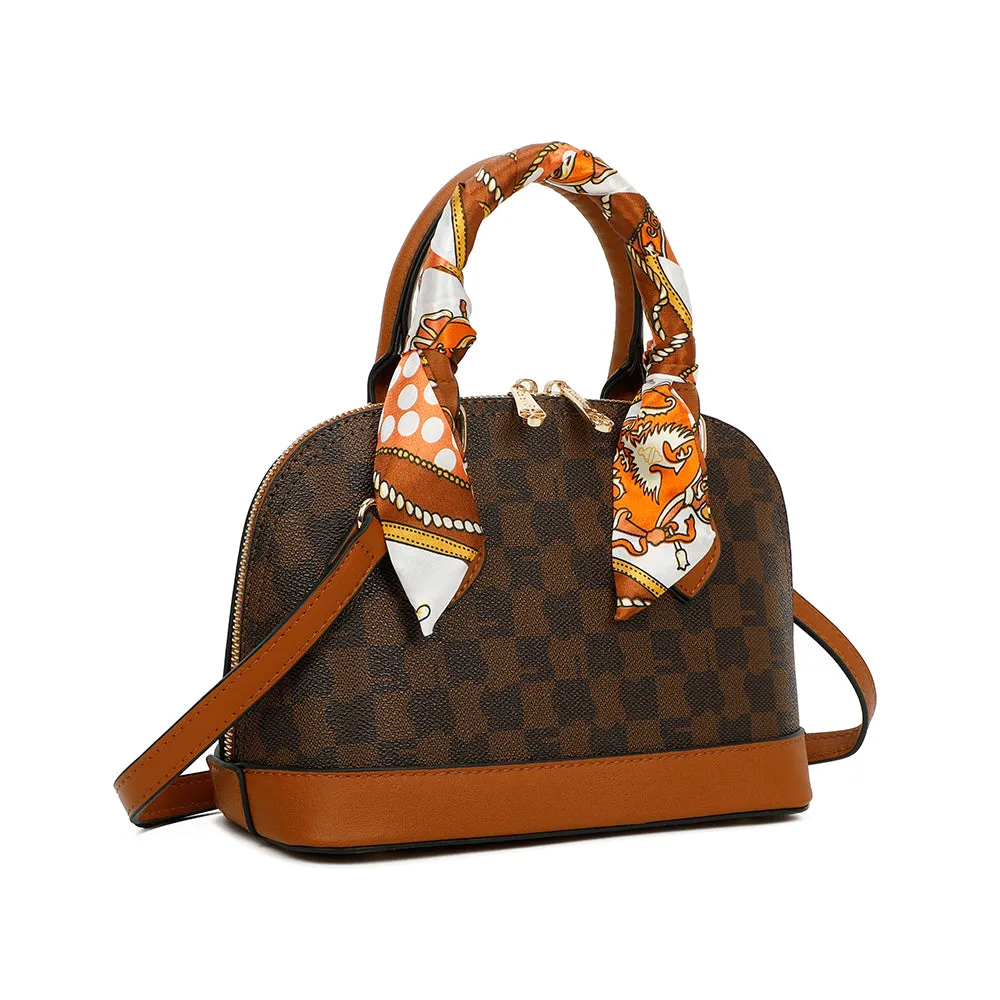 Gallantry Paris Charlotte sac à main marron damier