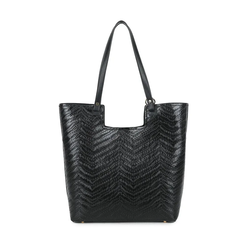 Gallantry Paris Honey sac cabas noir tressé