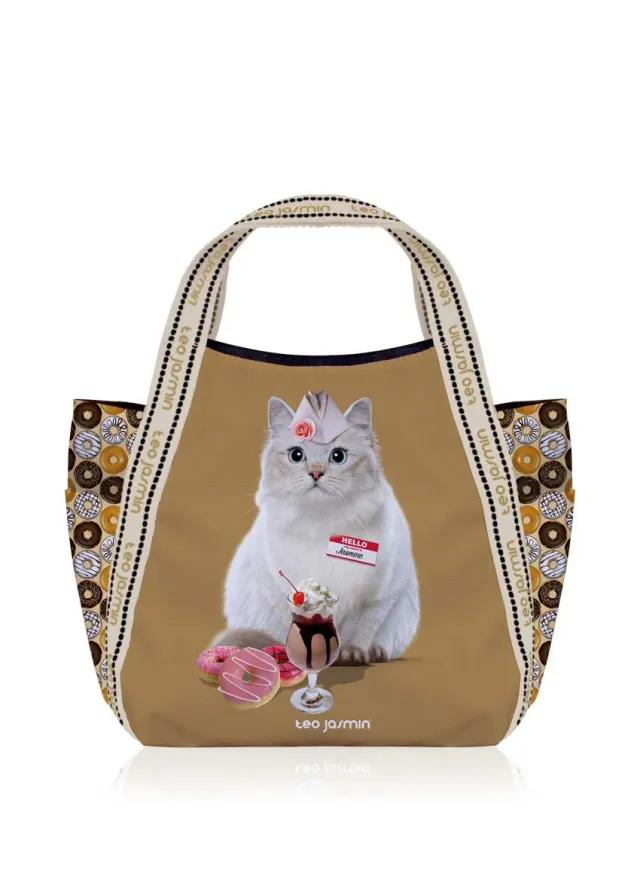 Téo Jasmin Jasmine Diner Toffee cabas coton