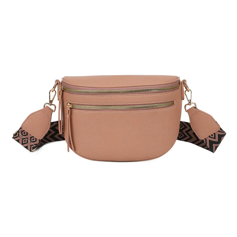 Gallantry Léonie sac banane rose foncé grainé