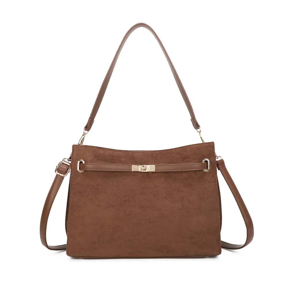 Gallantry Paris Véla sac à main marron suédine