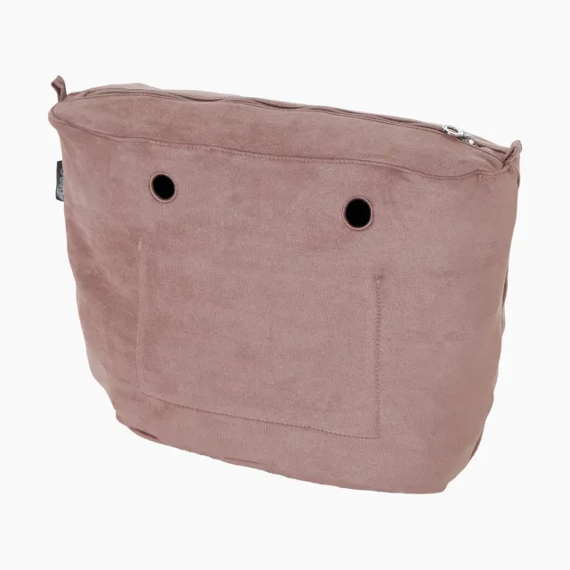 O bag sac intérieur effet suédine rose antique