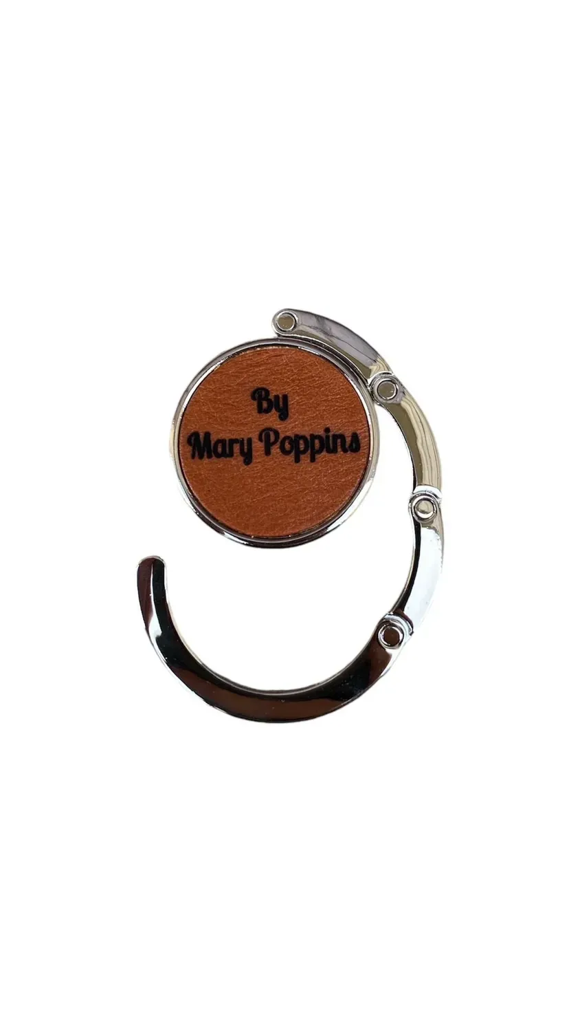 Hexagone Cuir By Mary Poppins accroche-sac cuir Cognac aimanté