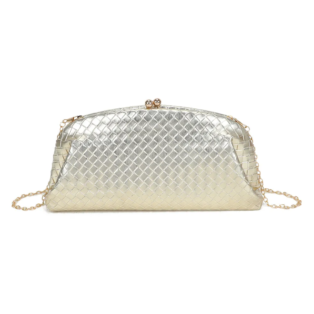 Gallantry Paris Doria pochette noire tressée soirée