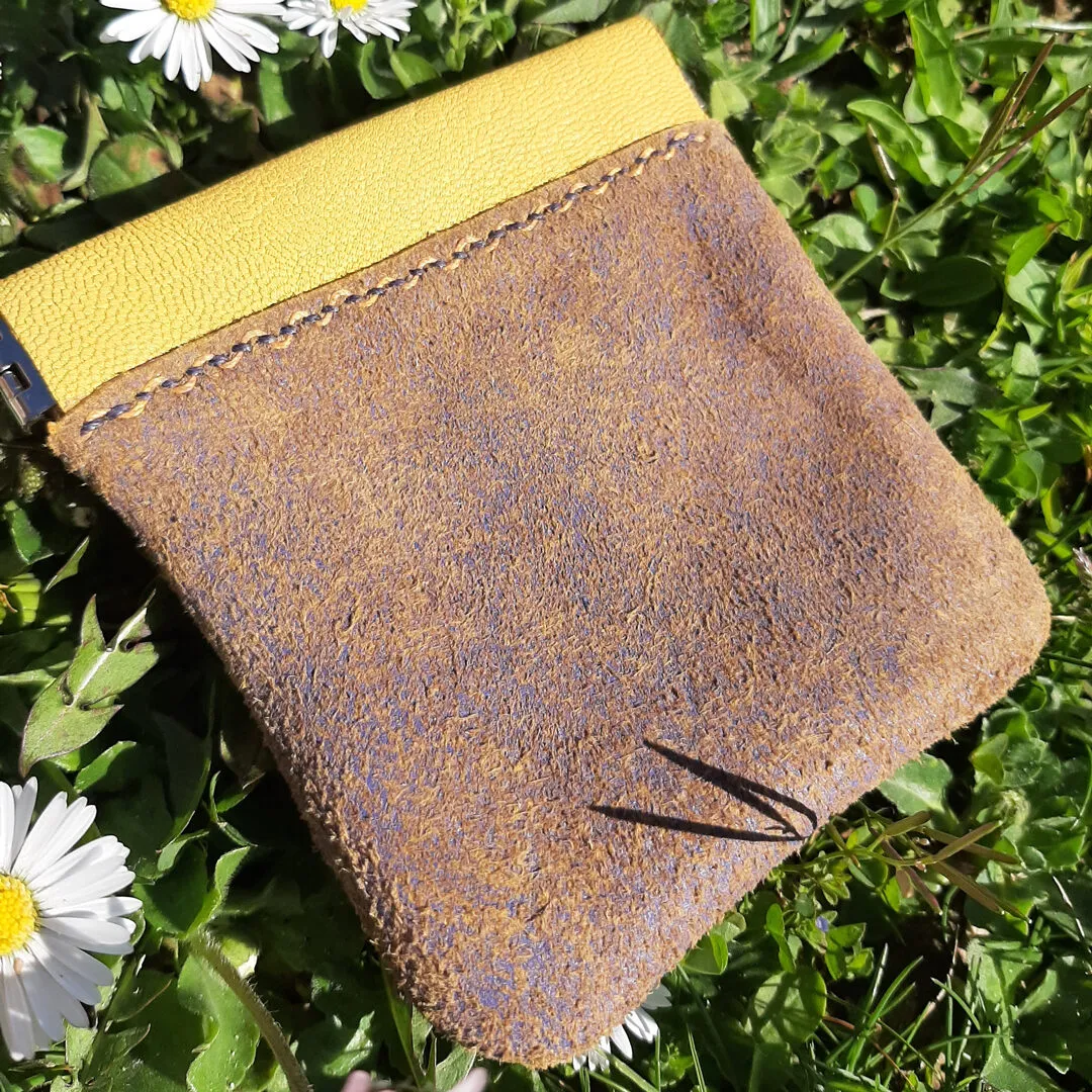 Atelier Anne R Clac Clac porte-monnaie cuir velours violet