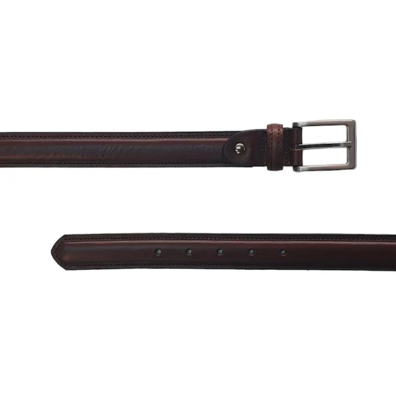 Hexagone Cuir Riton ceinture homme cuir noir 3 cm 105 cm