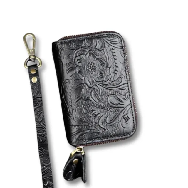 Maison Sacoches Lyana porte-clés porte-monnaie cuir double zip