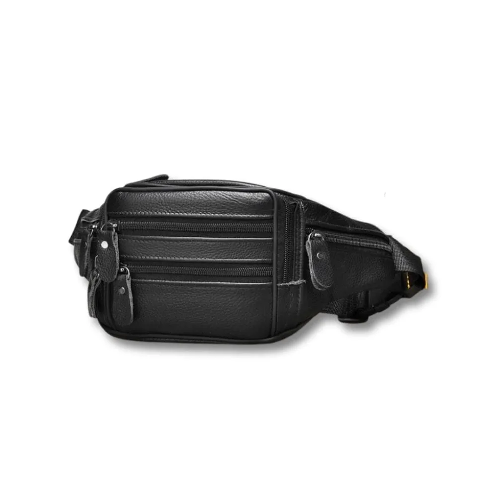 Maison Sacoches Hector sac banane cuir multi-poches
