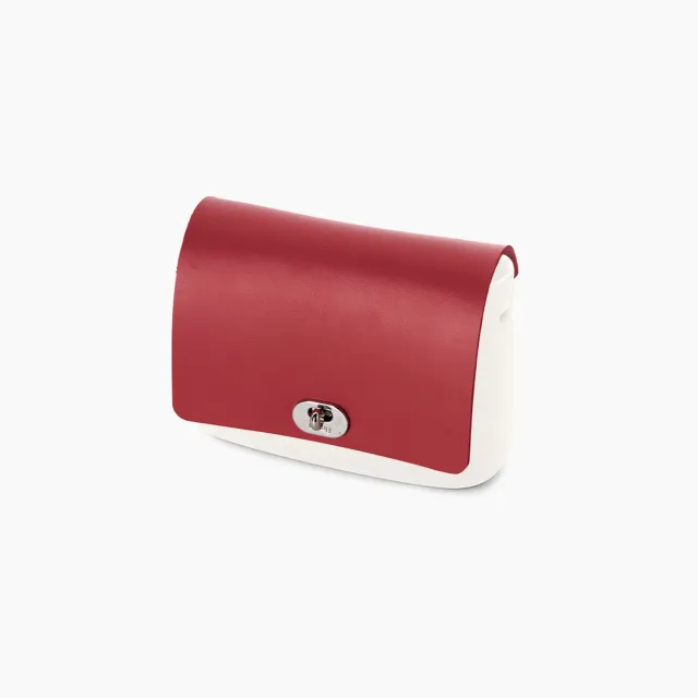O bag O pocket rabat pattina tomato rouge fermeture