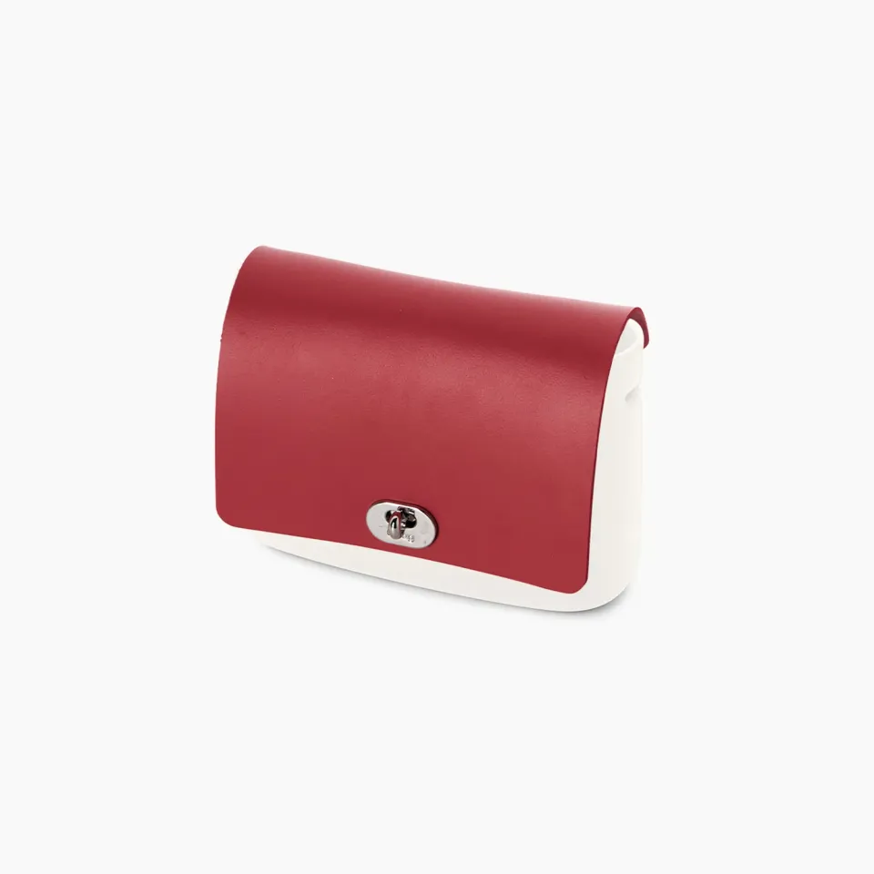 O bag O pocket rabat pattina tomato rouge fermeture