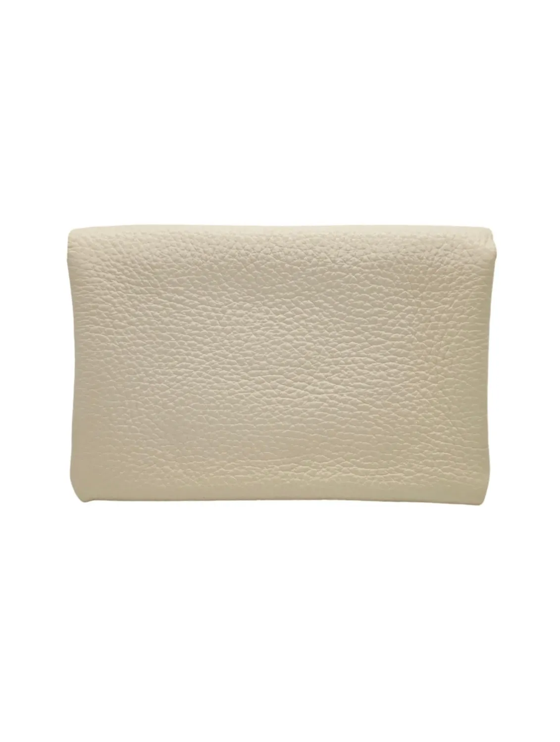 Hexagone Cuir PM Agnès XL portefeuille cuir écru