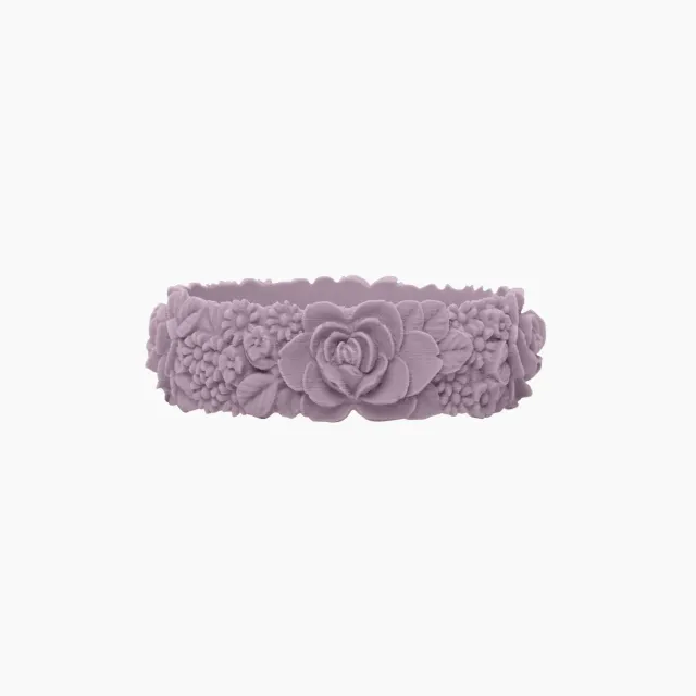 O Bracelet Flower Big bracelet silicone lilas S
