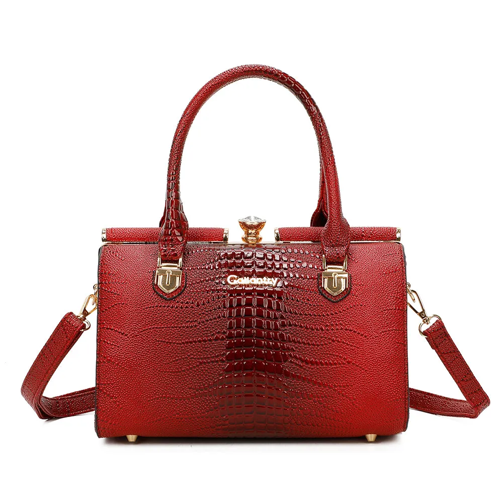 Gallantry La Rosalia sac à main coffee effet croco
