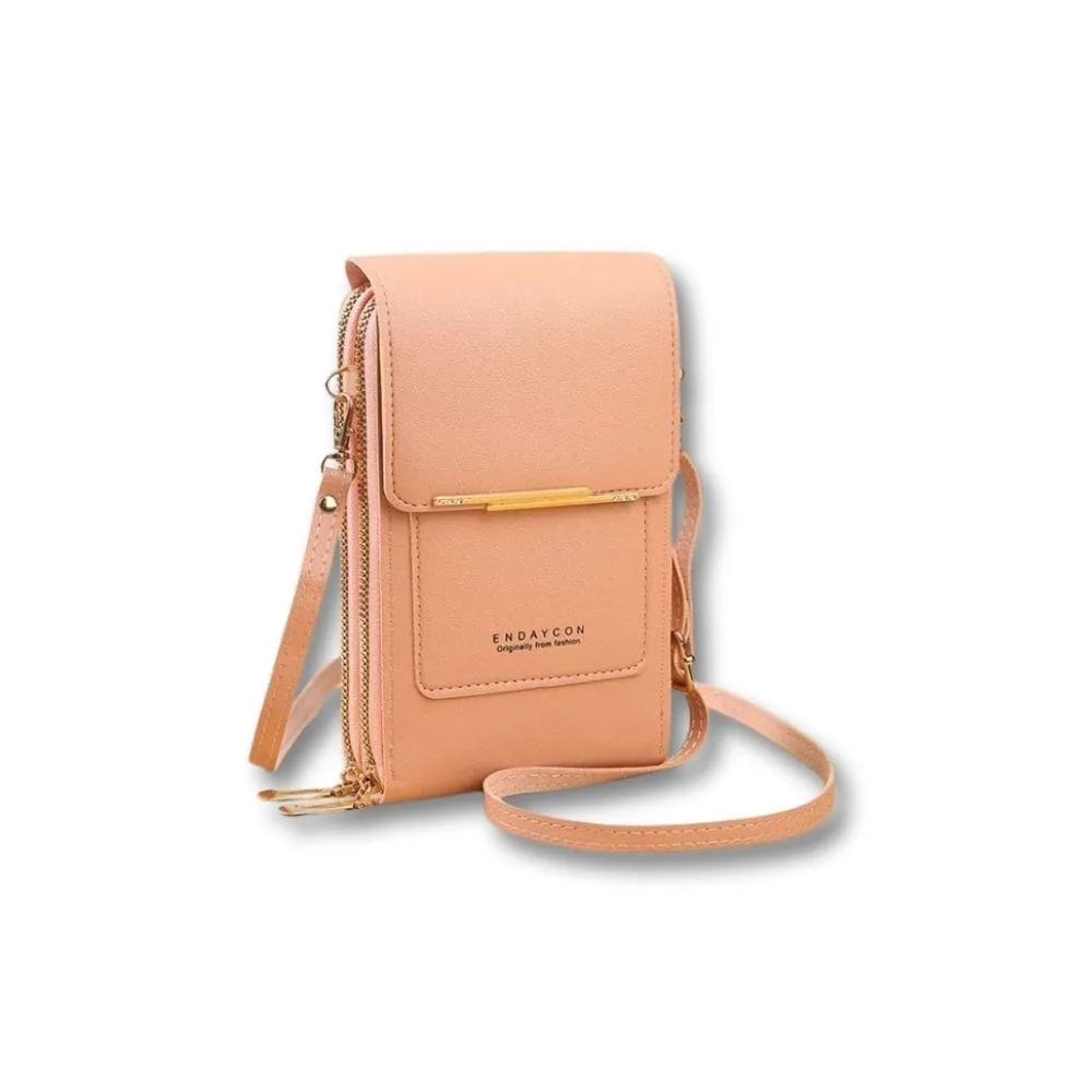 Maison Sacoches Orelia mini sac téléphone marron