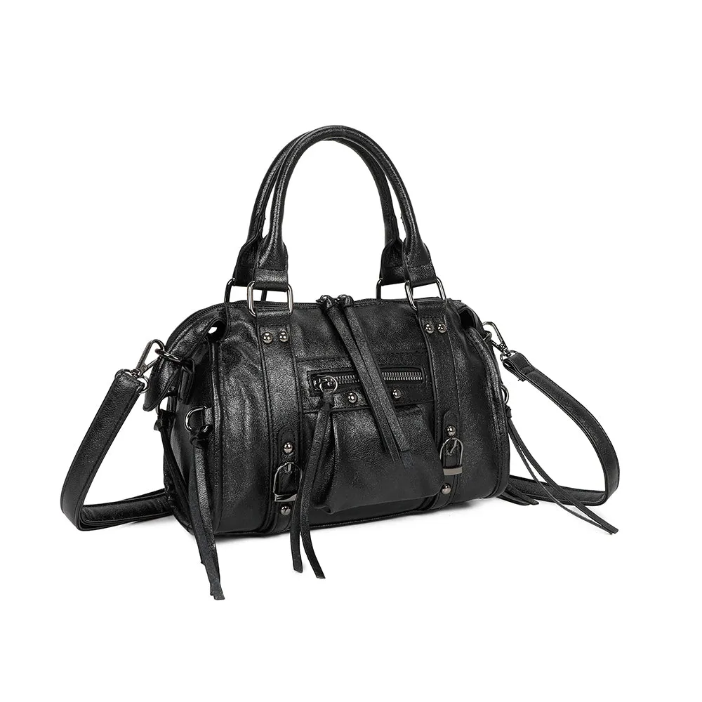 Gallantry Paris Skyla Métallique sac à main noir