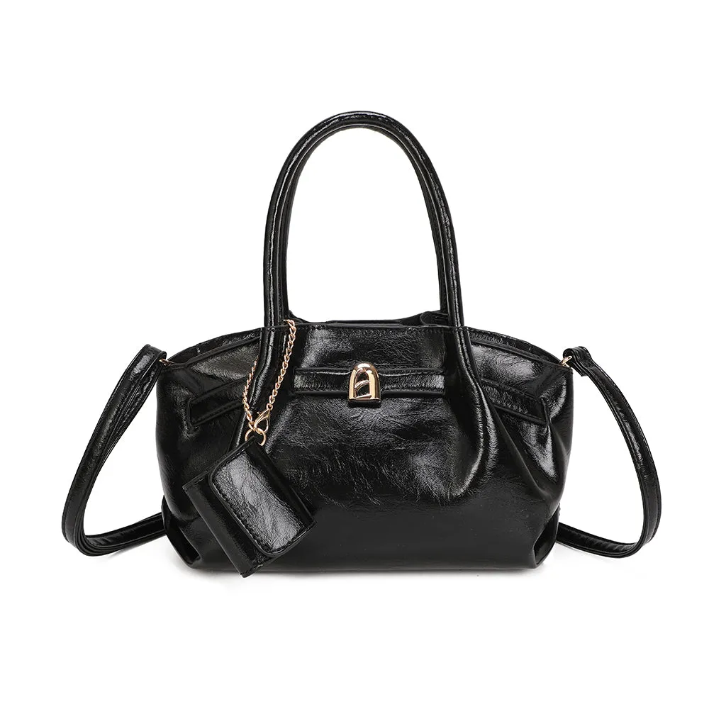 Gallantry Paris Romy sac à main noir brillant
