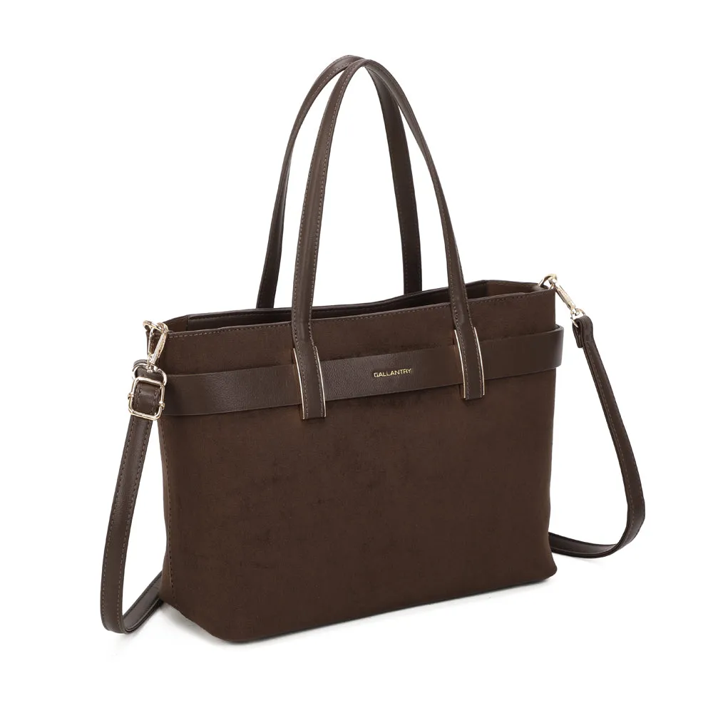 Gallantry Toscane sac à main coffee effet suédé