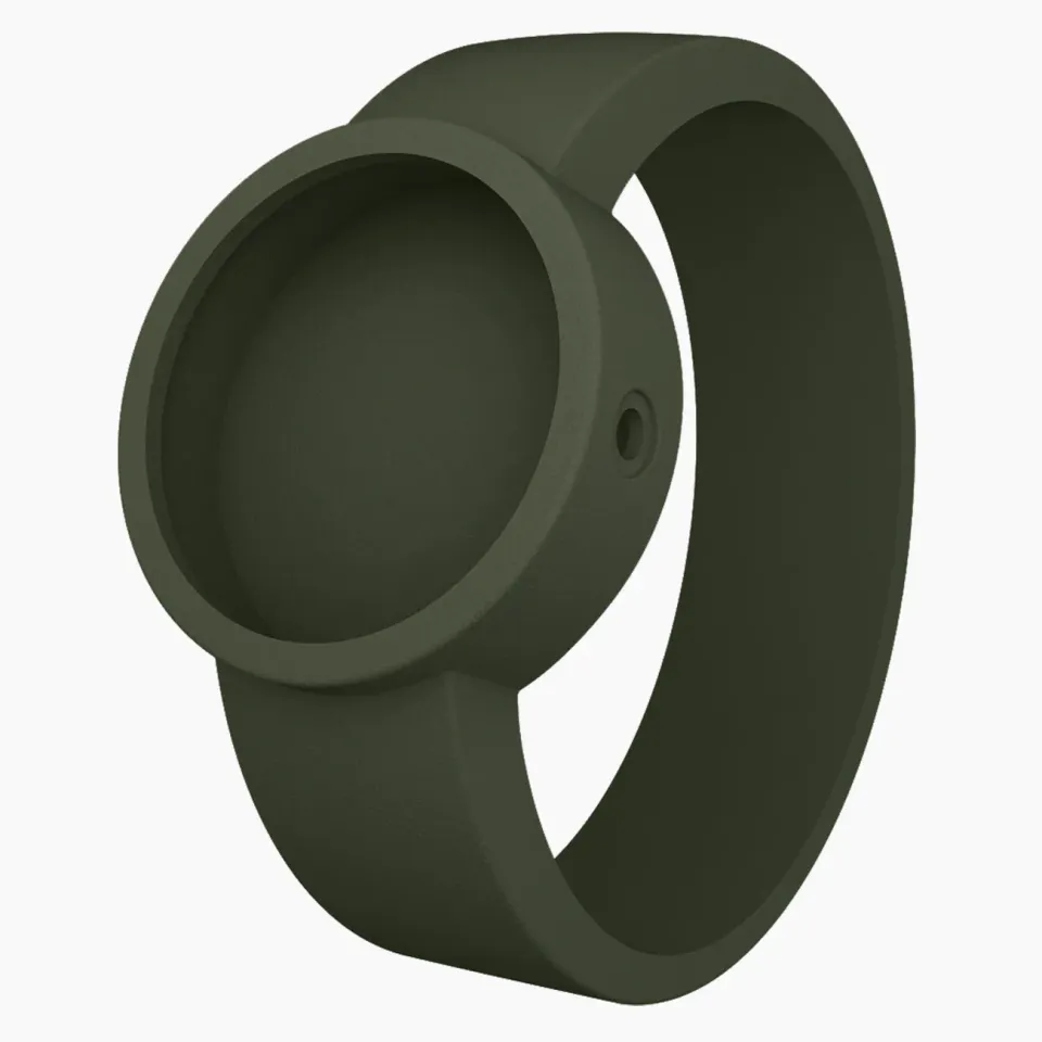 O bag O clock bracelet montre silicone olive L