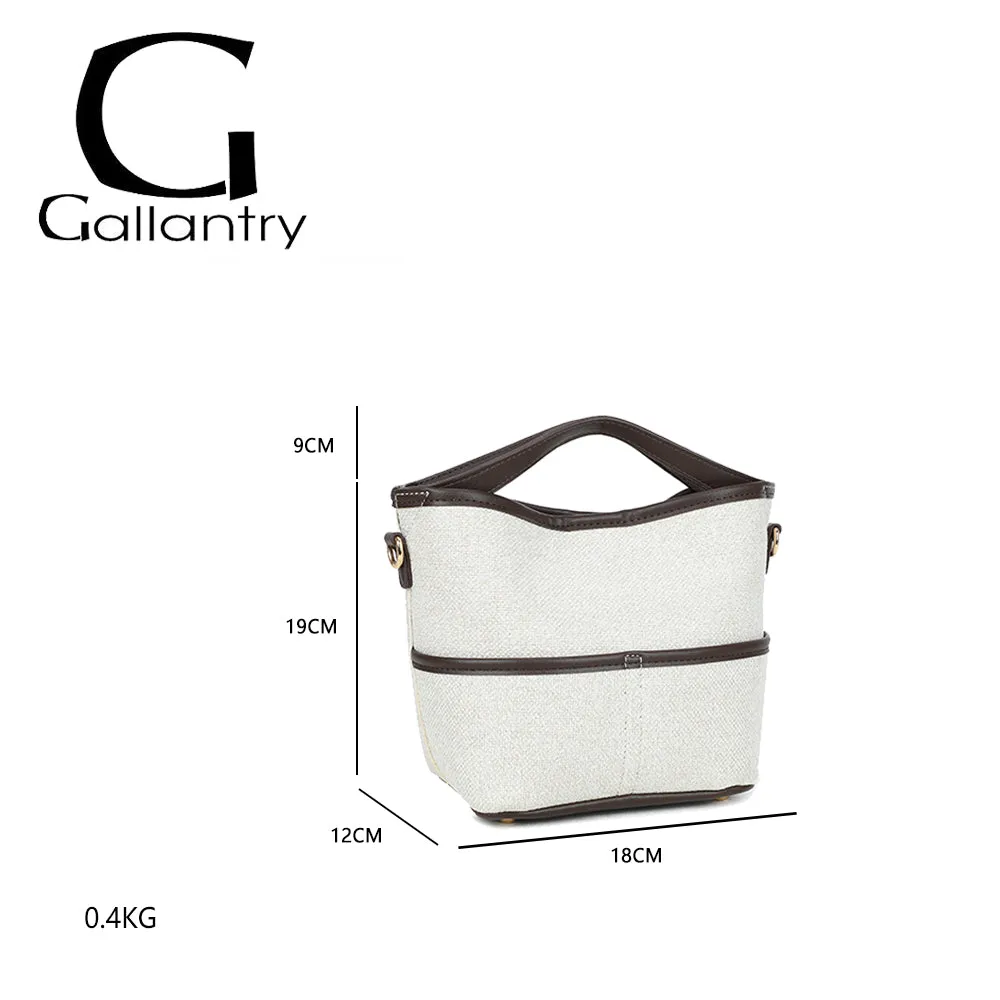 Gallantry Paris Ava Épure sac à main Beige/Coffee bicolore