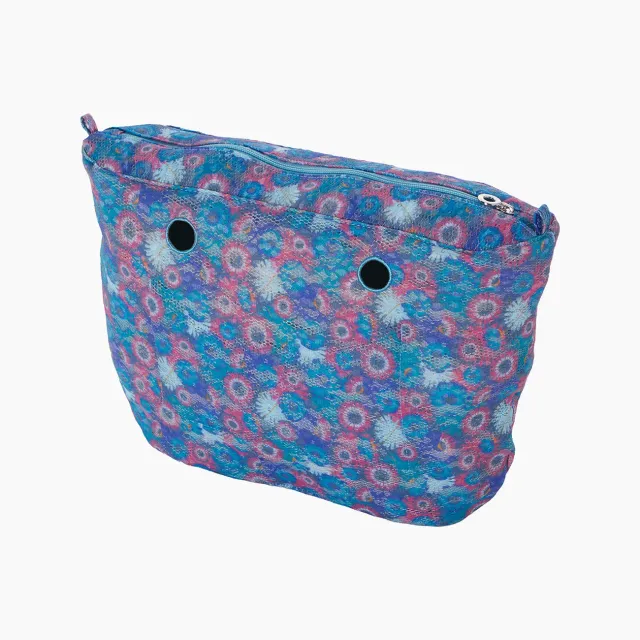 O bag sac intérieur zippé lace bloom bleu clair