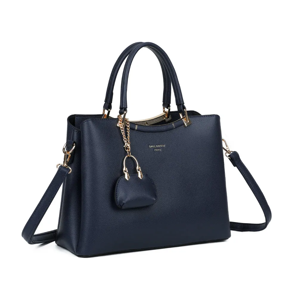 Gallantry La Cassia sac à main bleu foncé grainé
