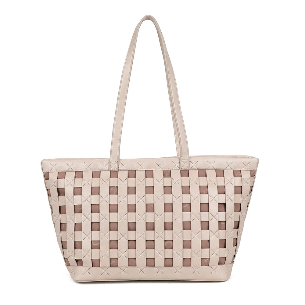 Gallantry Paris Naeva sac à main beige tressé