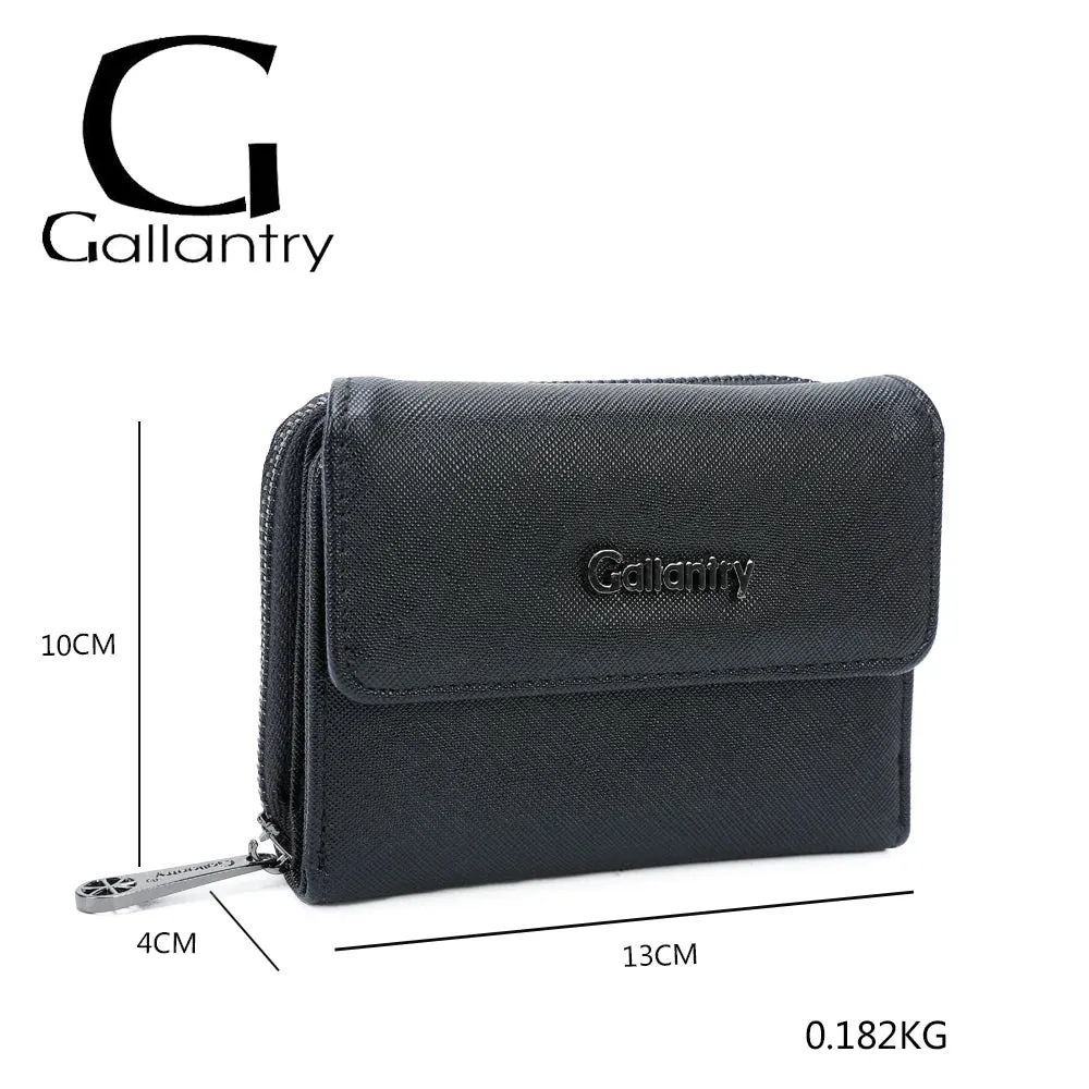 Gallantry Le petit Complice portefeuille femme noir saffiano