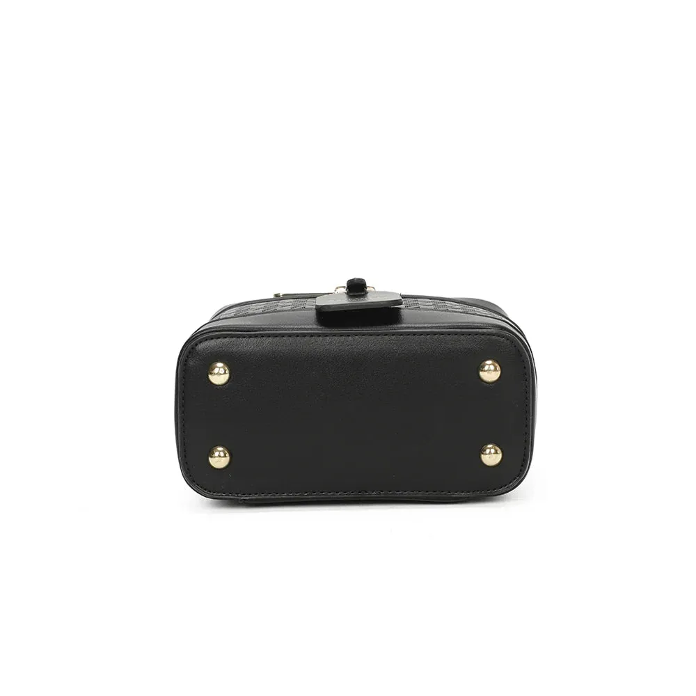 Gallantry Paris Le Bambino petit sac vanity Noir pied-de-poule