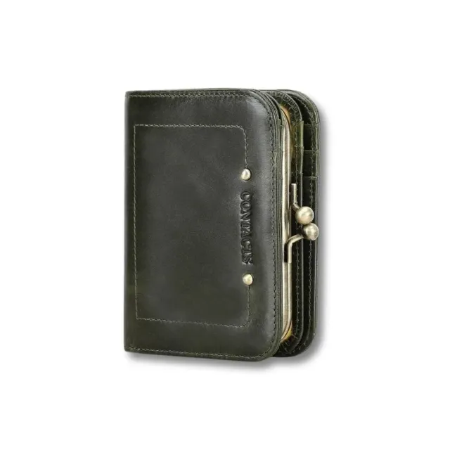 Maison Sacoches Aria porte-monnaie compact femme cuir 16 cartes