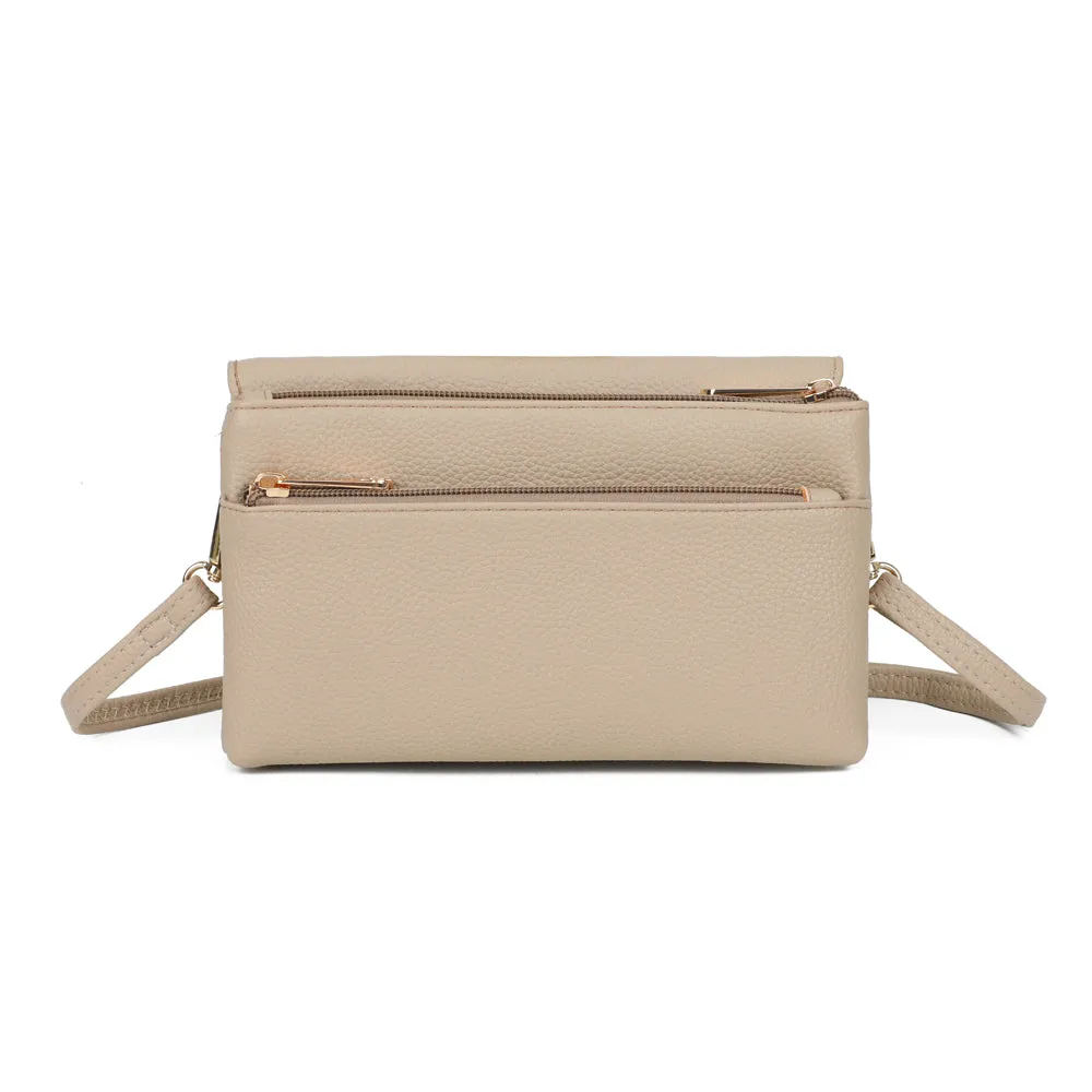 Gallantry Paris Elara pochette bandoulière taupe grainé