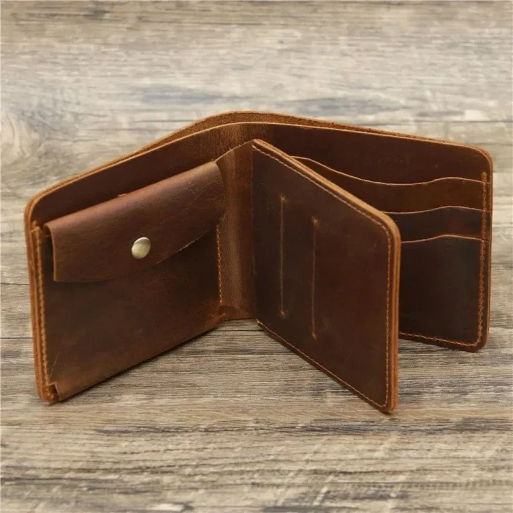 Maison Sacoches Selyn porte-cartes cuir café vintage