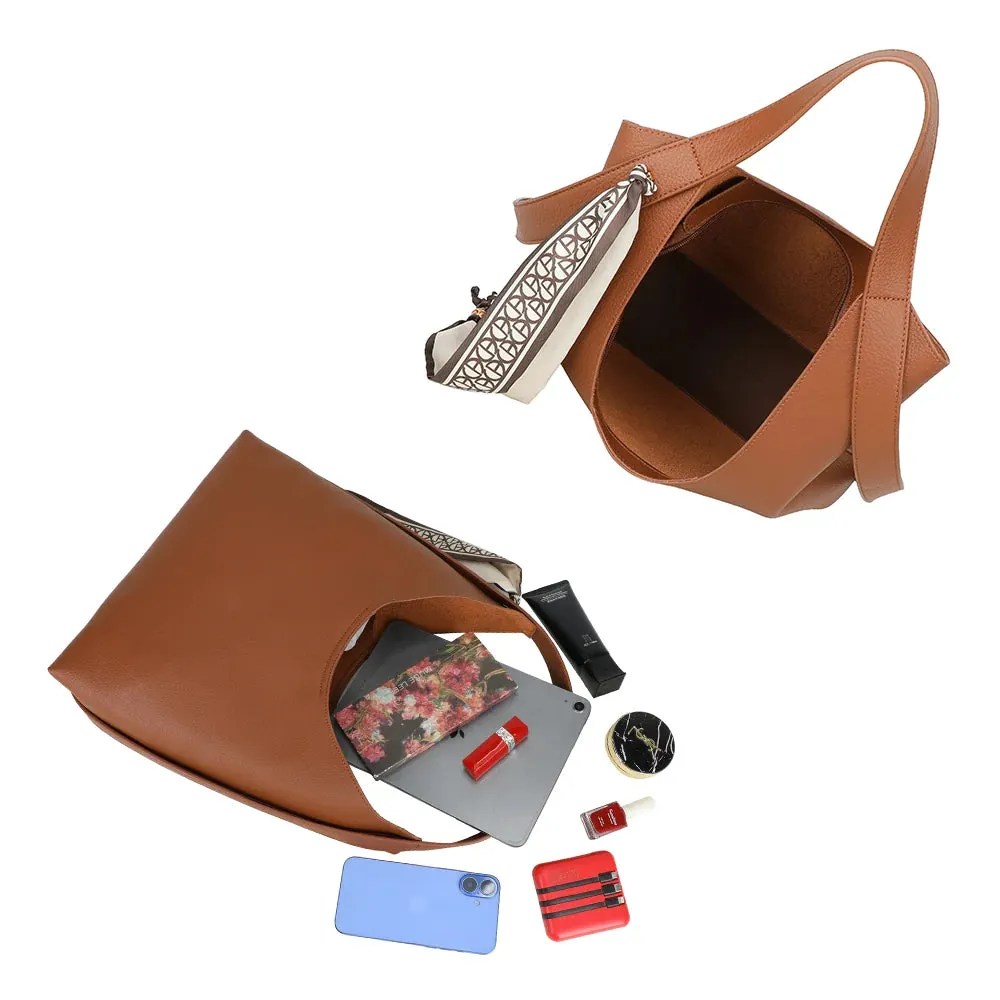 Gallantry La Nérélie sac épaule marron grand 34cm