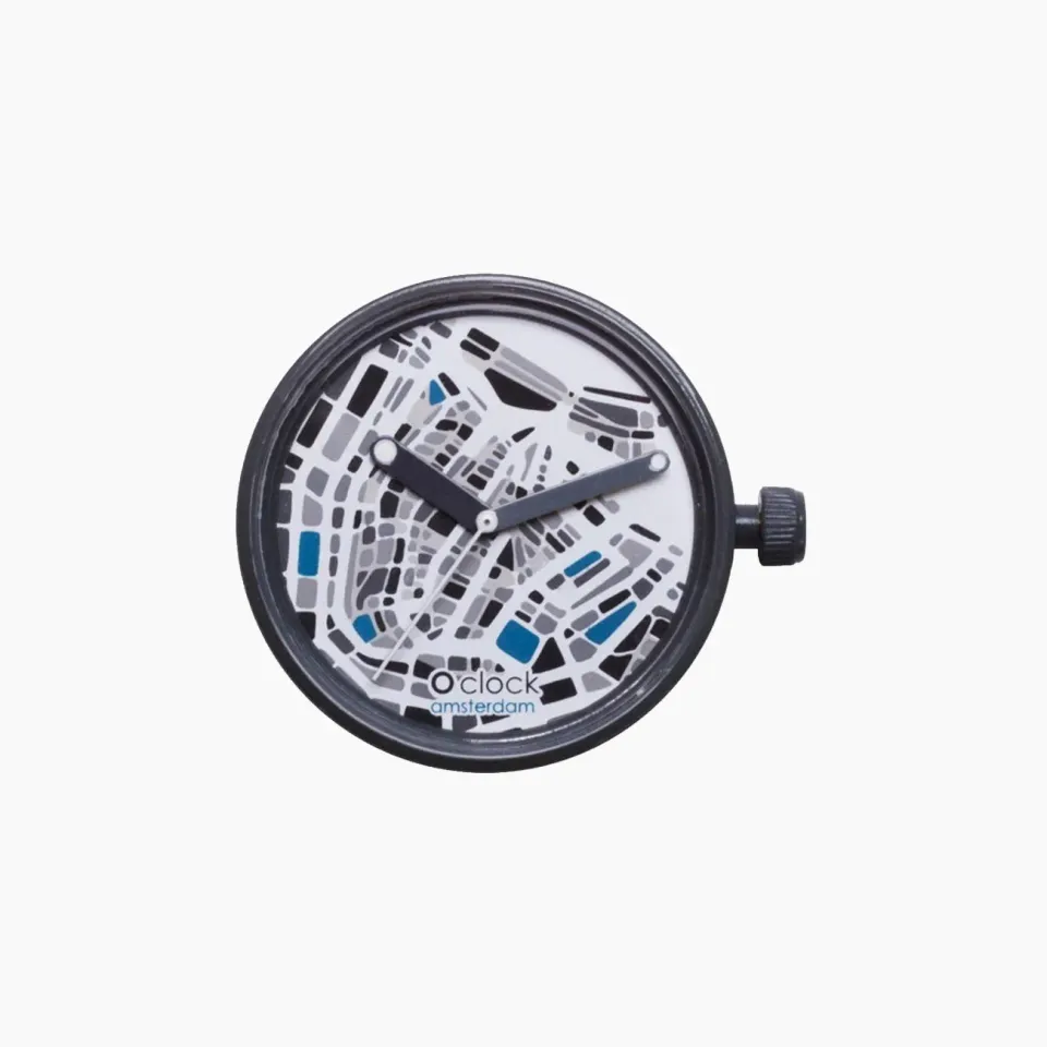 O bag O Clock City Map Amsterdam mécanisme quartz