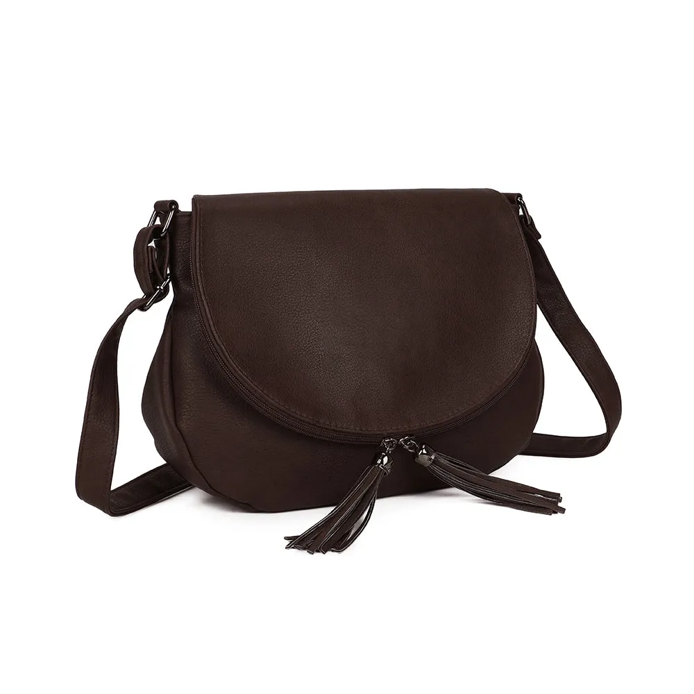 Gallantry Paris Naël sac bandoulière simili cuir coffee