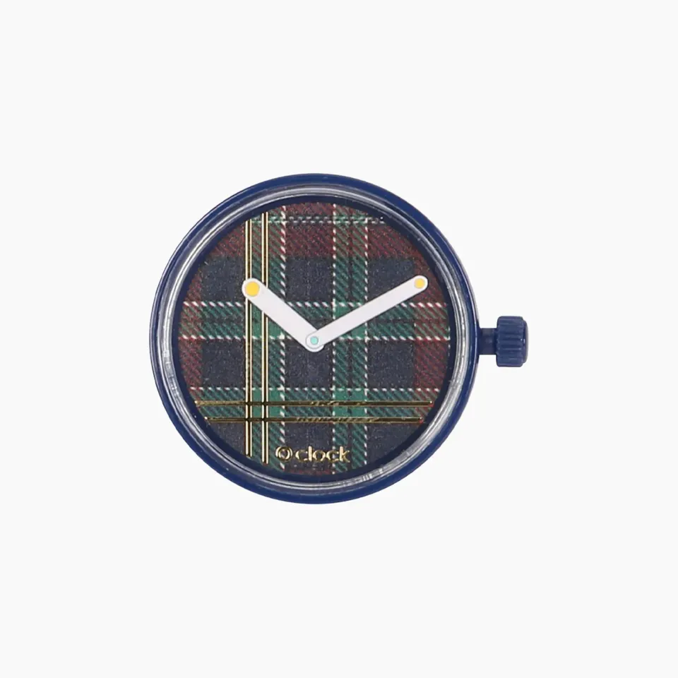 O bag Royal Ascot mécanisme tartan bleu marine