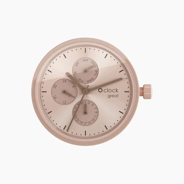 O bag O Clock Great mécanisme montre Date Soleil Rosa