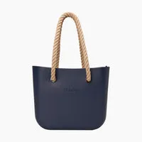 O bag Mini sac main bleu marine canvas