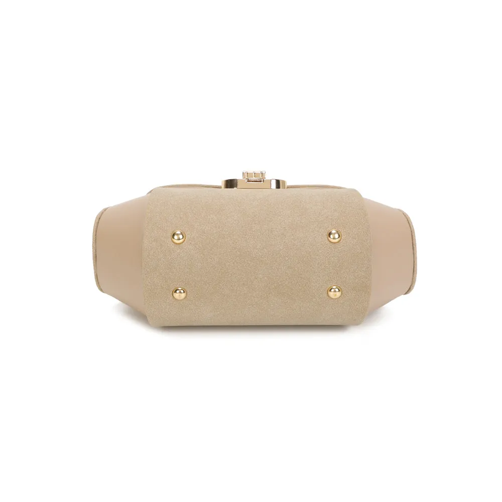 Gallantry La Evana petit sac rabat taupe suédine