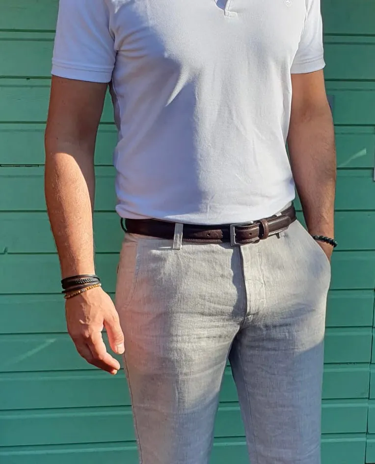 Hexagone Cuir Riton ceinture homme cuir noir 3 cm 105 cm