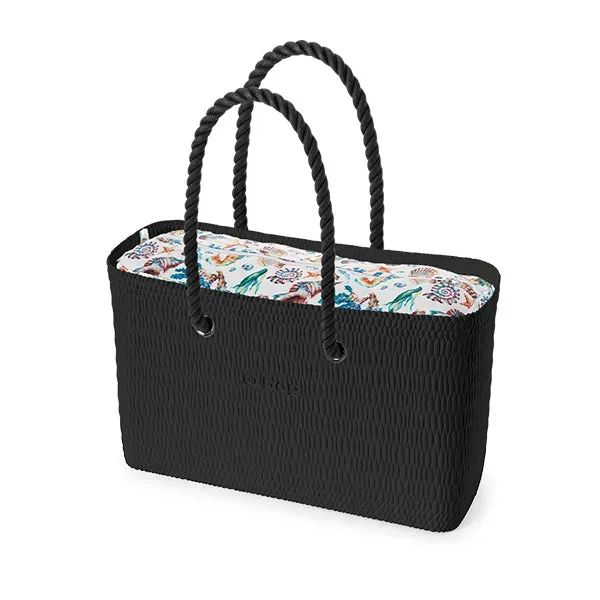 O bag Beach sac plage corde hippocampe noir