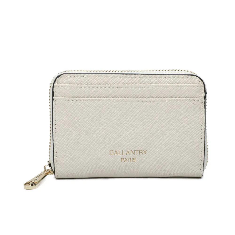 Gallantry Paris Petit Copain portefeuille zippé beige compact