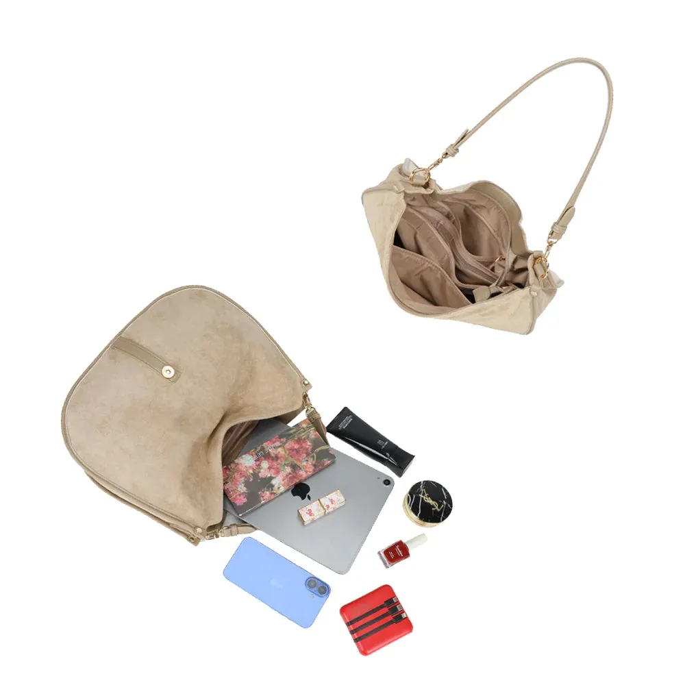 Gallantry Paris La Méorine sac cabas Taupe effet suédé