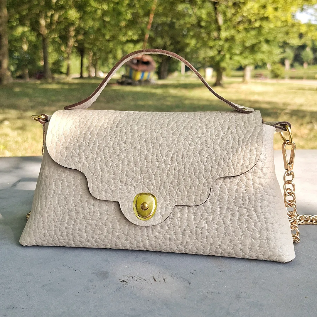 Atelier Anne R Capucine sac bandoulière cuir blanc crème